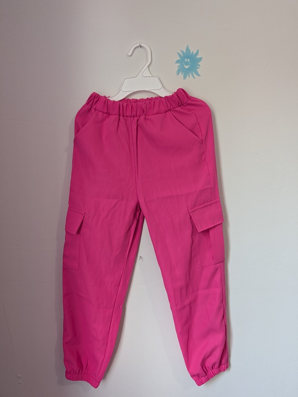 Kids Cargo Jogger Pants - Bright Pink Panther Size 8